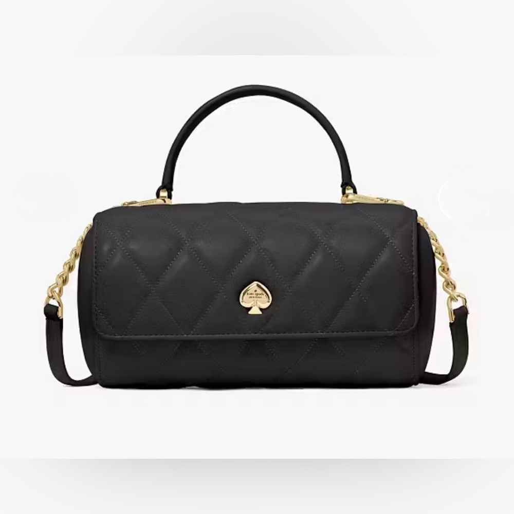 kate spade Quilted Leather bag Heart Barrel NWOT